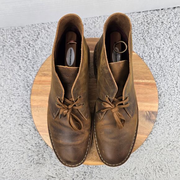 Clarks Mens 13M Original Desert Brown Leather Distressed Crepe Sole Chukka Boot main image 6